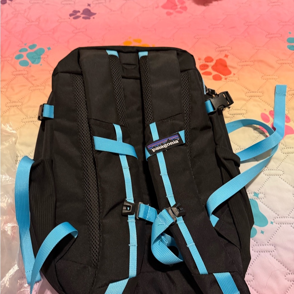Patagonia Black Backpack with Pink and Blue Accents - Picture 2 of 7